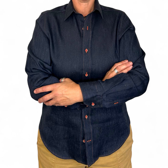 Indigo Blue Long Sleeve Shirt