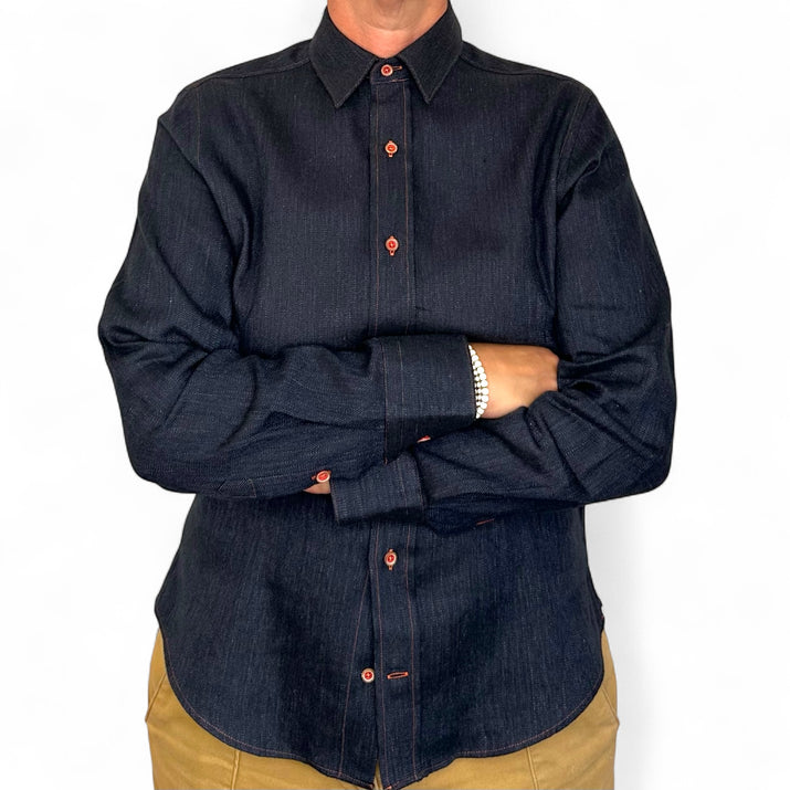 Indigo Blue Long Sleeve Shirt