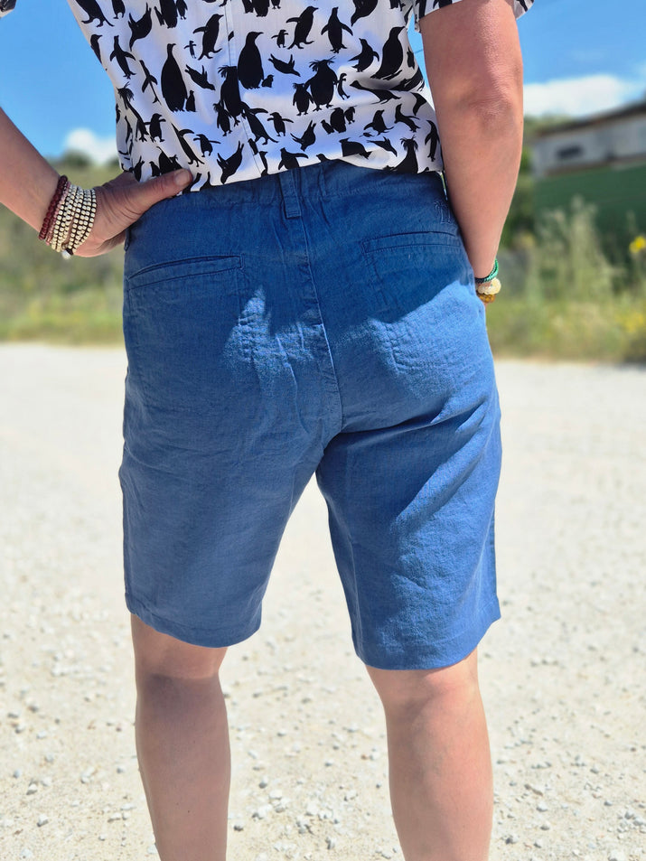 Linen Shorts - Lapis Blue - Unisex