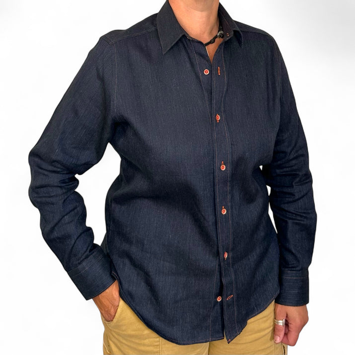 Indigo Blue Long Sleeve Shirt