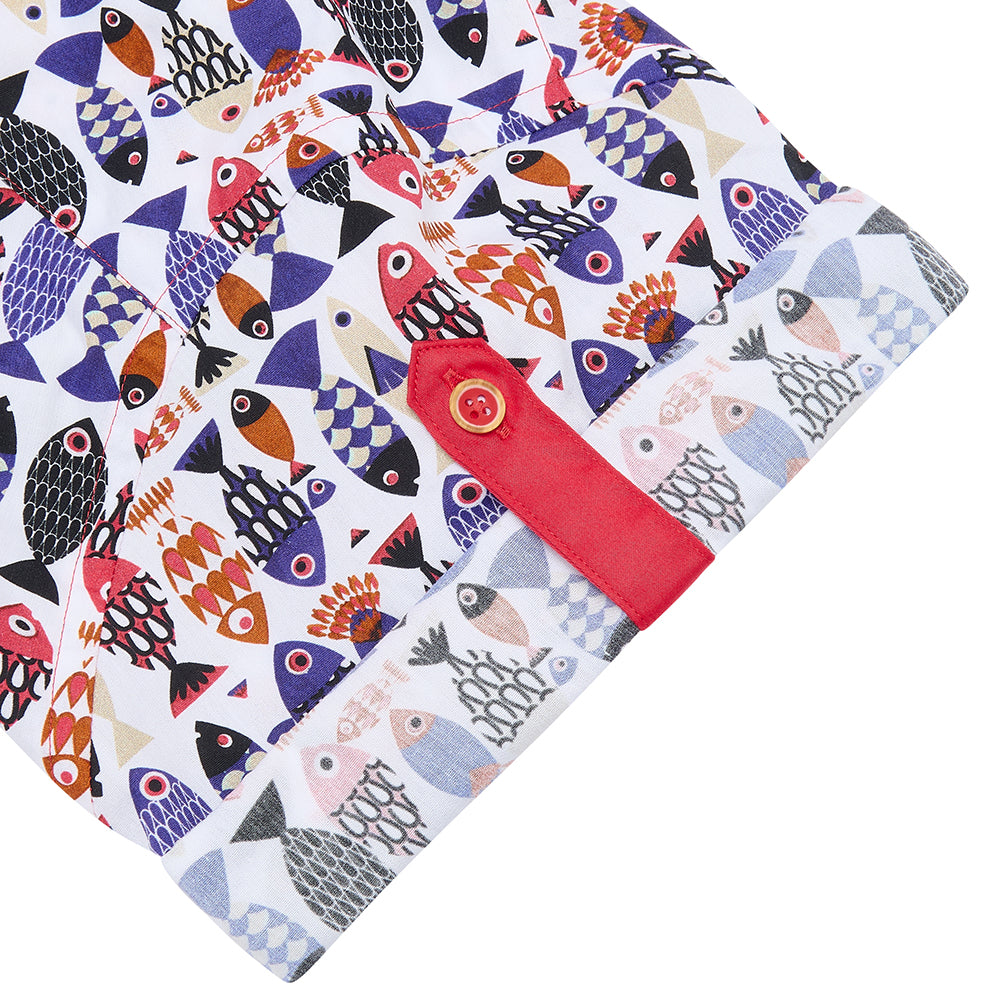 Fishes print shirt -  Long or Short Sleeves