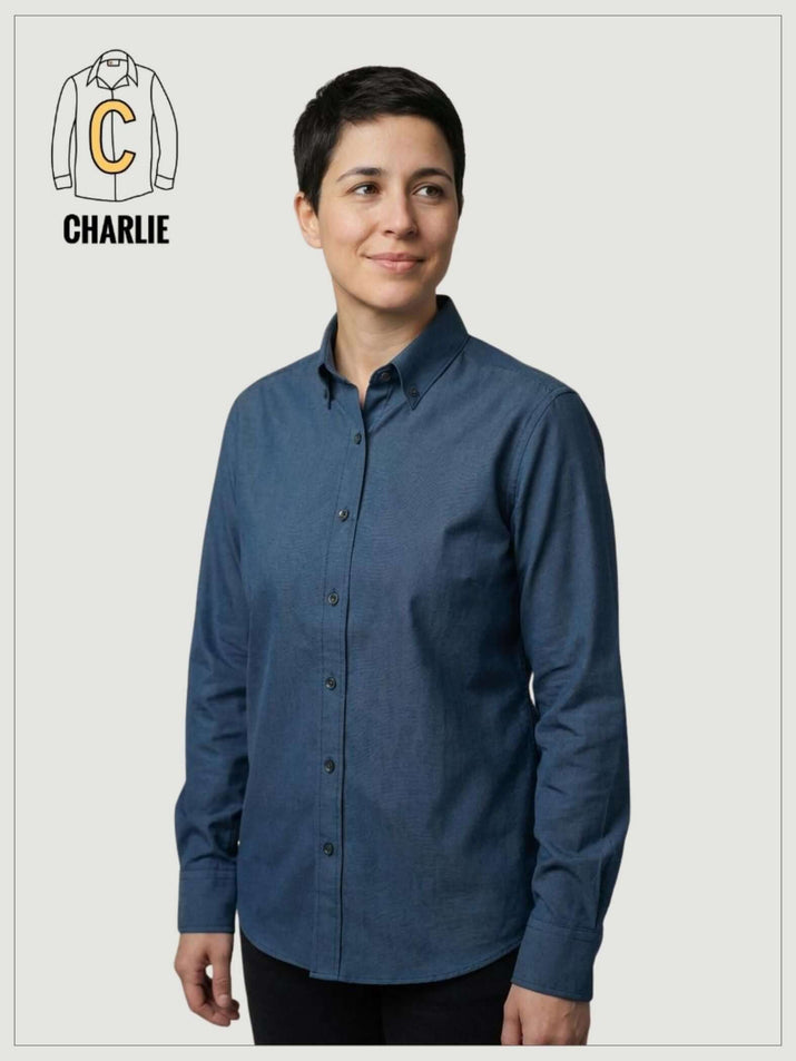 Pre-Order Oxford Cotton Shirt Button-Down Collar - Bluejay