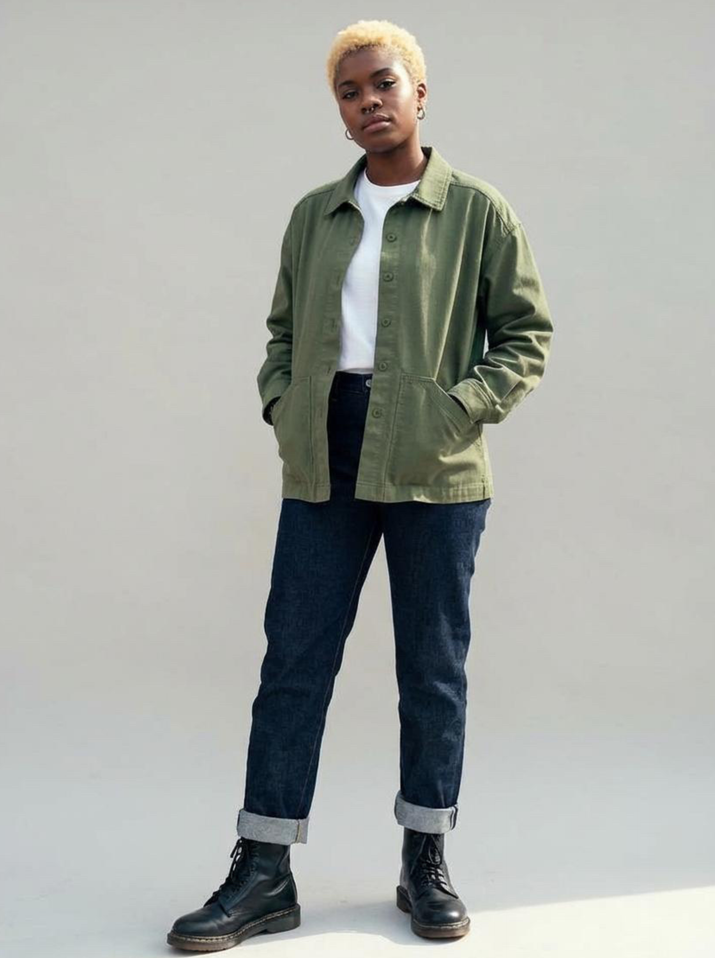 Lax Unisex Chore Overshirt - Khaki