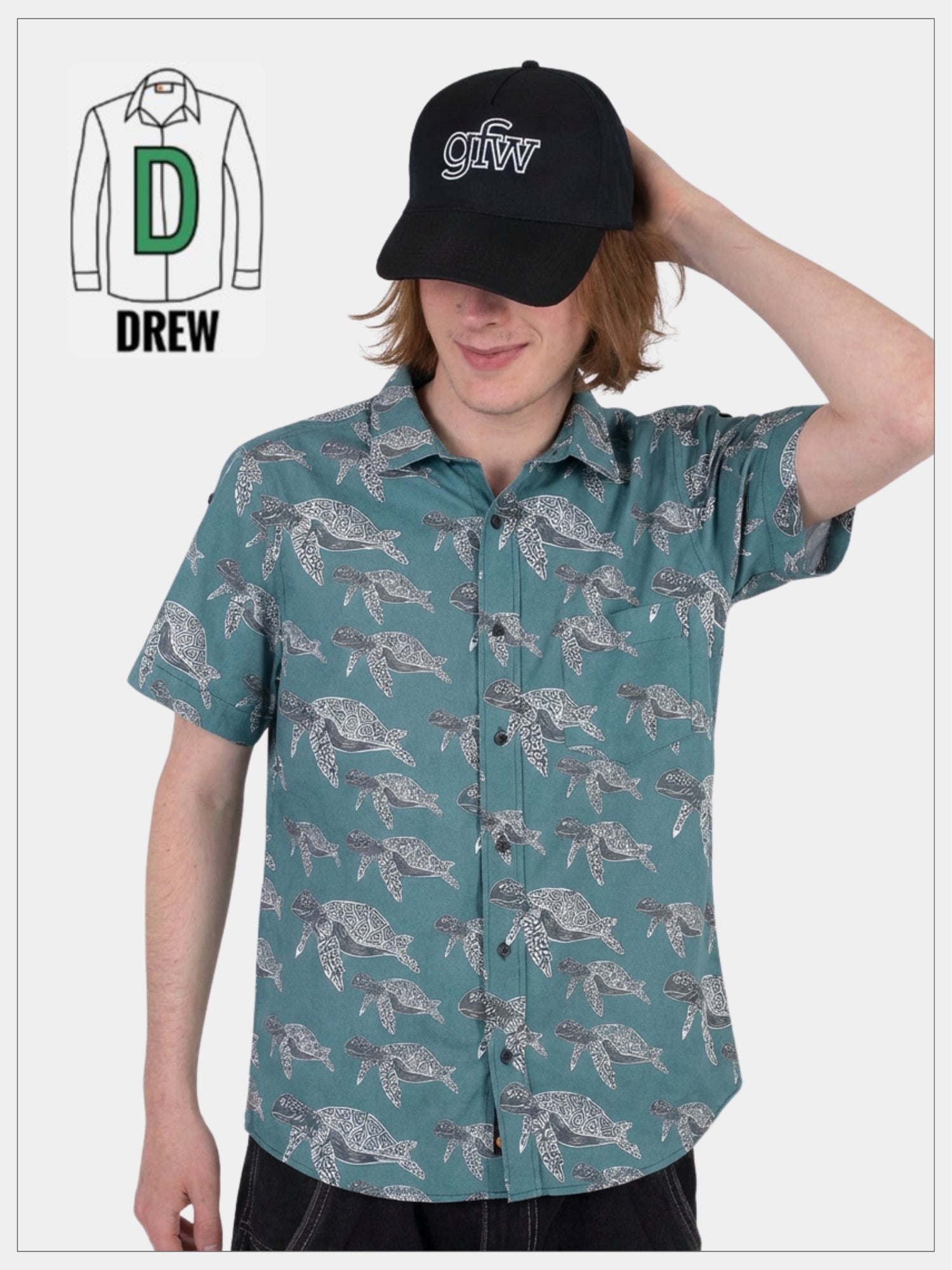 Turtle Print Shirt Short Sleeves – GFW Clothing