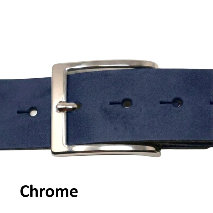 Leather Jeans Belt - Blue