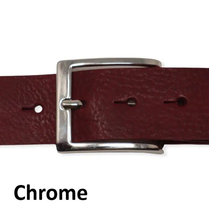 Leather Jeans Belt - Burgundy