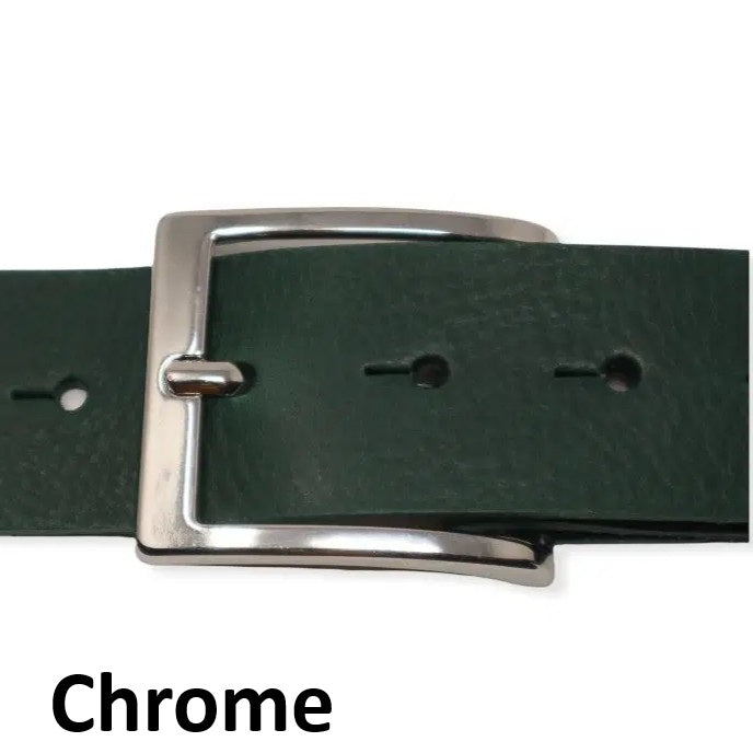 Leather Jeans Belt - Green