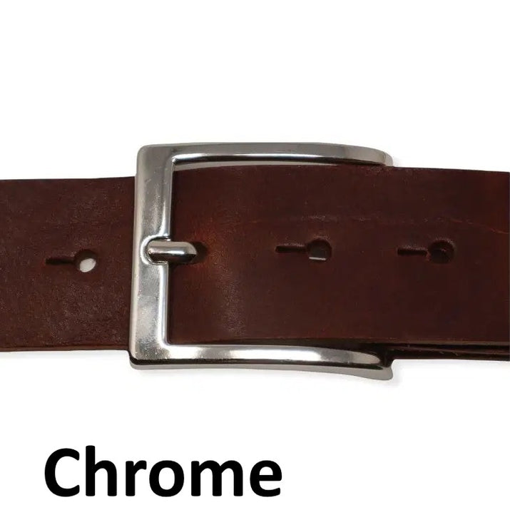 Leather Jeans Belt - Mid Brown