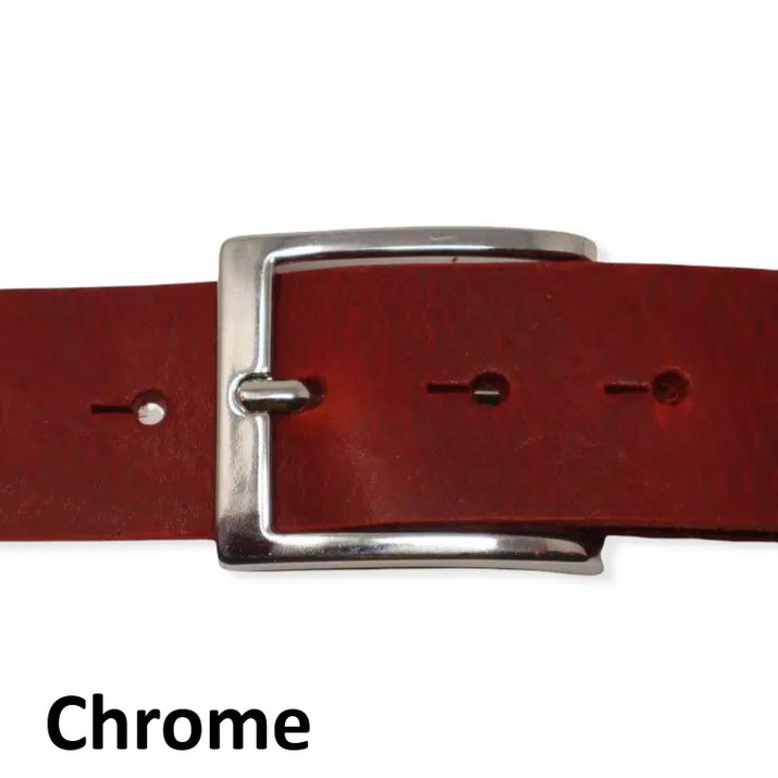 Leather Jeans Belt - Red