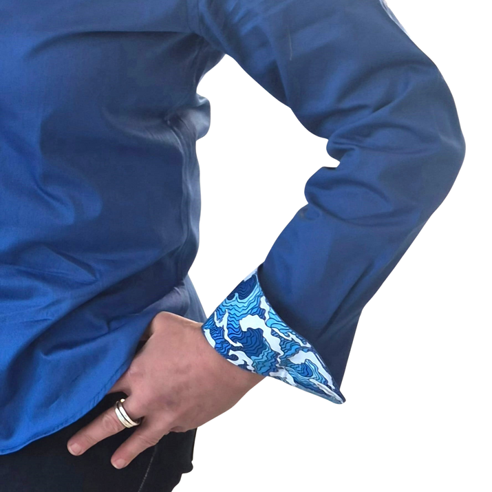 Deep Blue Shirt Long Sleeves