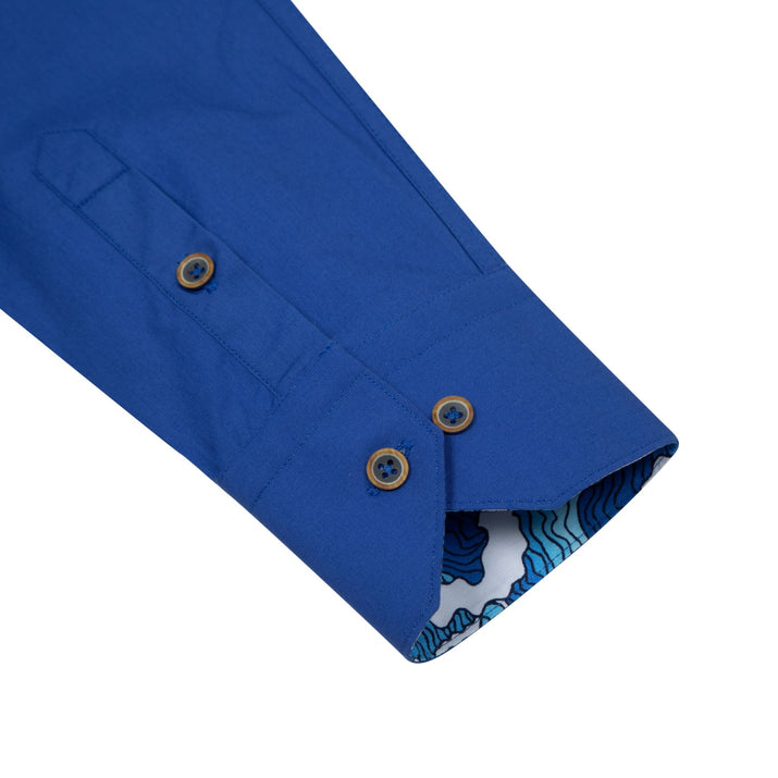 Deep Blue Shirt Long Sleeves