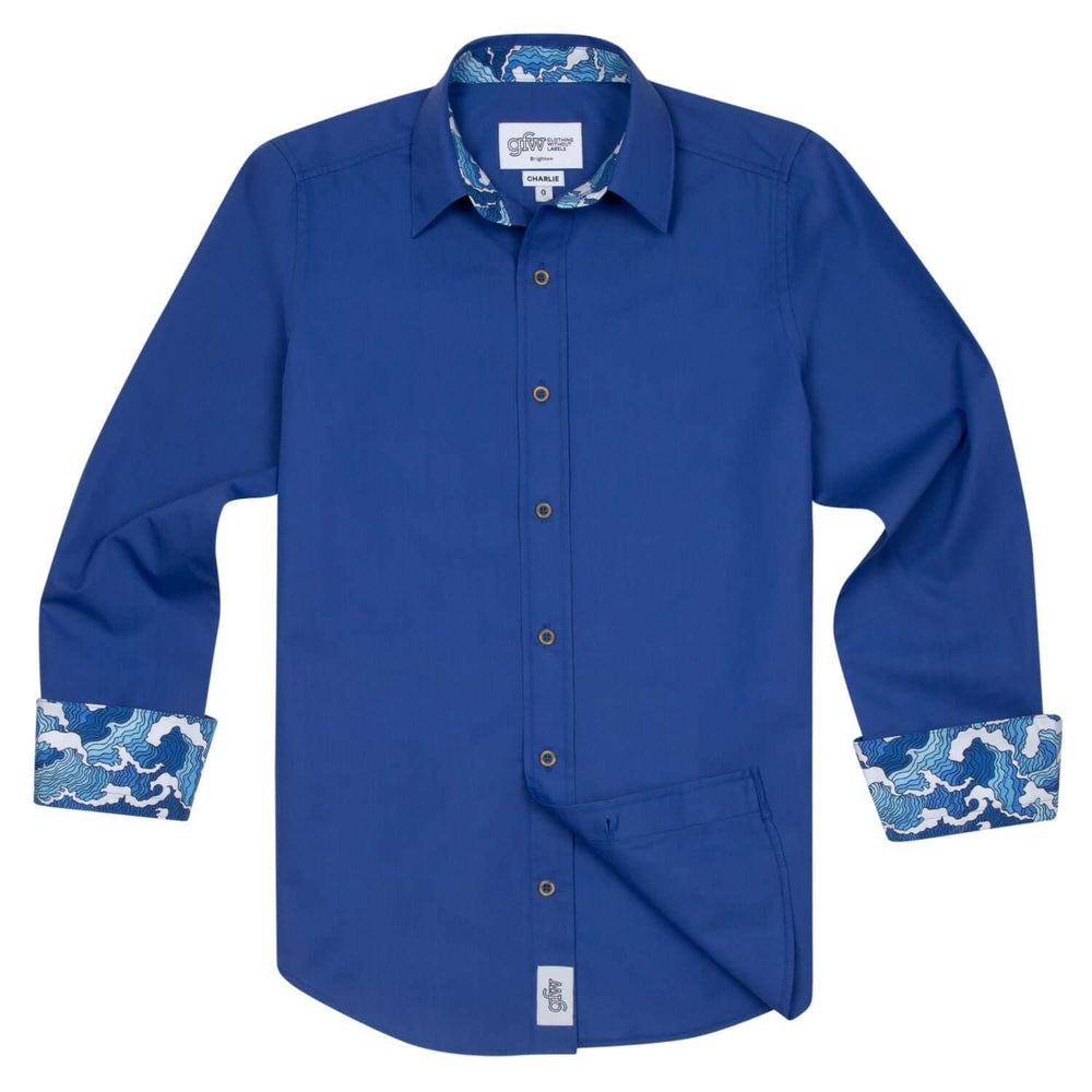 gender neutral dress shirts Brown Denim Button down Shirt| Gender neutral with a non-binary fit 2