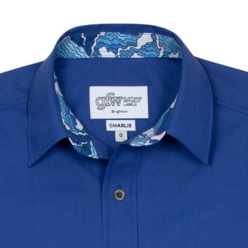 Deep Blue Shirt Long Sleeves