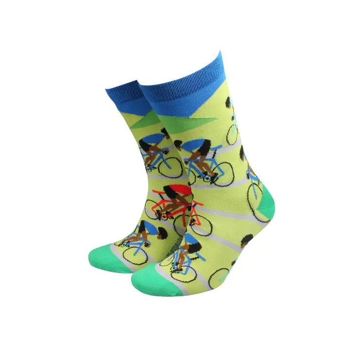 Cyclists Rolling Hills