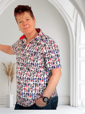 
            
                Load image into Gallery viewer, Fishes print shirt -  Long or Short Sleeves
            
        