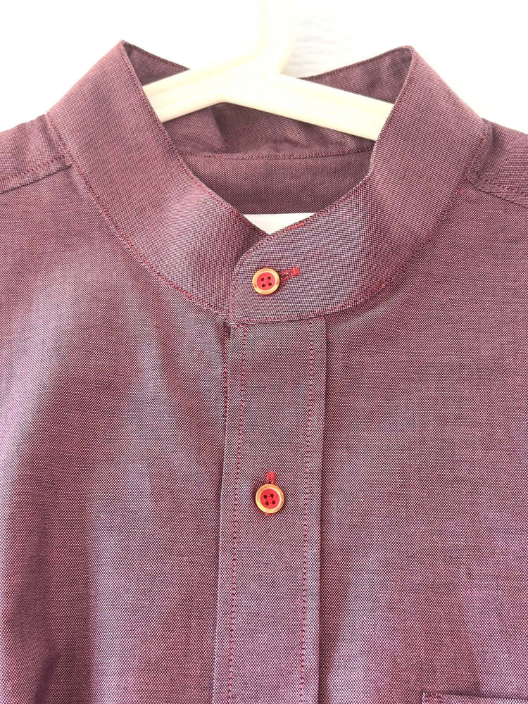 Oxford Heather - Charlie 7 Short Sleeves Manderin