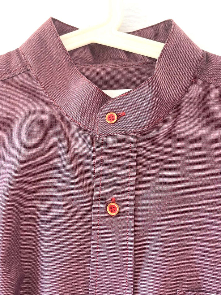 Oxford Heather - Charlie 7 Short Sleeves Manderin