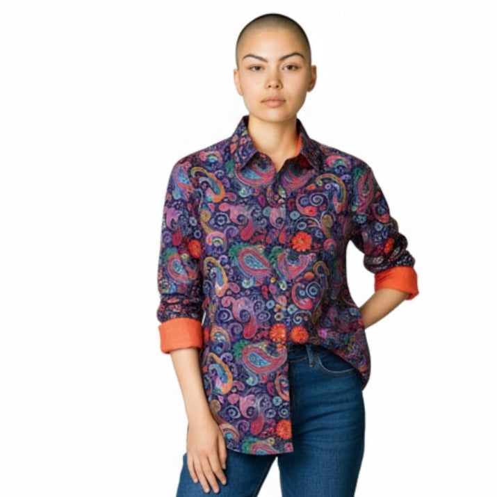 Paisley Print Long Sleeve Shirt