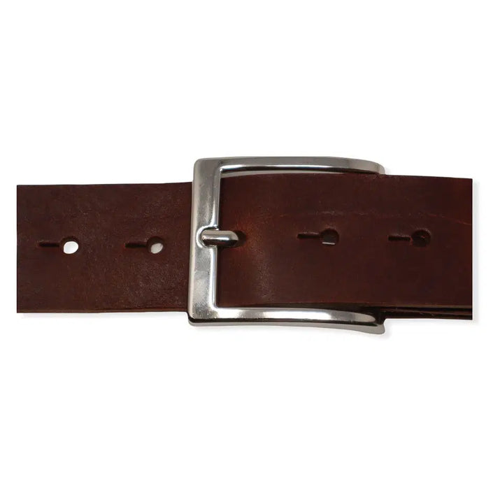 Leather Jeans Belt - Mid Brown
