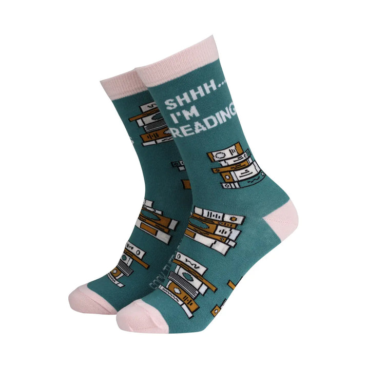 Shh I'm Reading Bamboo Socks