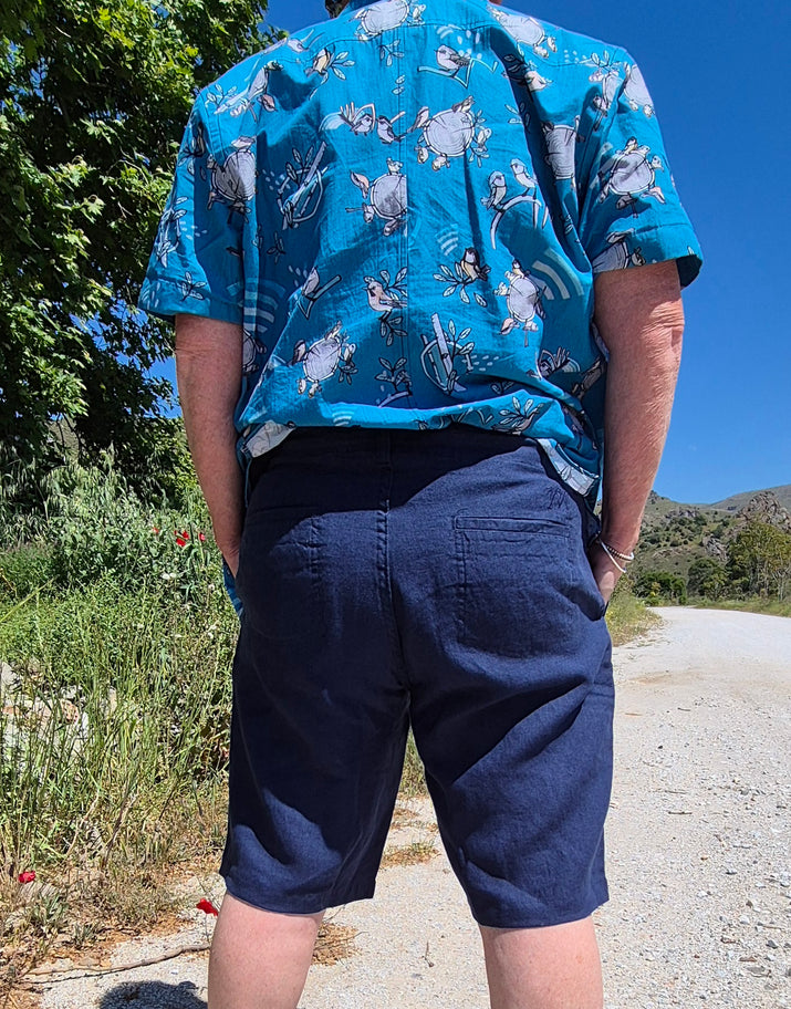 Linen Shorts - Navy - Unisex